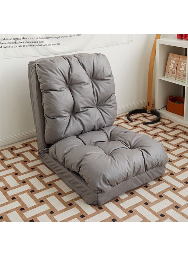 أوسو كرسي استرخاء هادئ تاتامي | أريكة سرير قابلة للطي والإمالة | لون رمادي غامق مقاس 60 سم مفرد | من اسفنج عالي المرونة مريحة ومدينة | مناسبة لغرفة النوم والبلكوني والمسكنات الصغيرة - Image 1